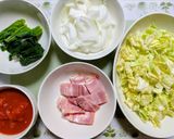 ランチ！春キャベツ法蓮草トマトのグラタン作り方1写真