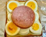 飴パリ！厚切りハムとクリームチーズの琥珀トースト作り方4写真