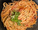 夜食に優しいまろやかトマトスパ作り方8写真
