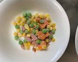 レンジ簡単洋風クリーミー牛丼味炒飯弁当作り方2写真