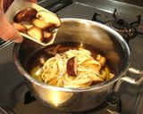 醤油味付け乾麺で作るかけうどん作り方5写真