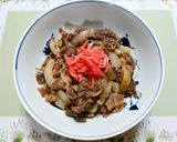 簡単夏の夕飯！牛丼でおろしぶっかけうどん作り方1写真