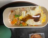 全てレンジ和風レモン風味オムライス弁当作り方13写真