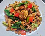 【袋麺の粉♻️】🇹🇭トムヤム風えび味🦐小松菜炒め🥬！作り方4写真
