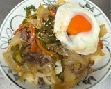 石焼きビビンバの中丼風作り方12写真
