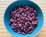 米粉のパンケーキ　塩茹であずきのせ作り方3写真