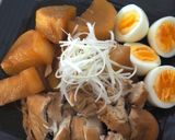 炊飯器で鶏チャーシューと大根＆煮卵添え作り方5写真