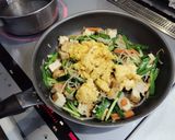 玉子と厚揚げのニラモヤシ炒め作り方5写真