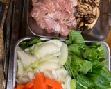 小松菜と干し椎茸のクリームスープ作り方1写真
