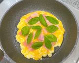 ライスペーパーピザ♪パジルベーコンチーズ作り方4写真