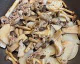 長芋とキノコの昆布茶炒め作り方3写真