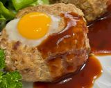 ぷち玉子も嬉しい♡ふっくらハンバーグ♪作り方8写真