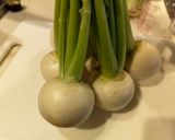 簡単！小蕪とベーコンのミルクスープ！作り方1写真