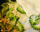 ゴーヤー＆エノキのスライスチーズパスタ作り方3写真