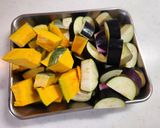 なすとかぼちゃの鶏そぼろあん作り方1写真