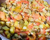 夏野菜⭐︎トマトとなすのマカロニチーズ焼き作り方5写真