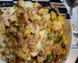 レンジ簡単梅クリームシーフード味炒飯弁当作り方12写真
