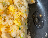 今日のまかないタクワン・ササミ・ネギ炒飯作り方5写真