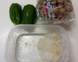 【レンチン副菜】しめじピーマンおろし和え作り方1写真