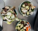 肉無チクワクリーミー梅トマト味野菜炒め作り方10写真