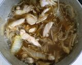白滝と 白菜 鶏ささみ きのこの 和風煮作り方10写真