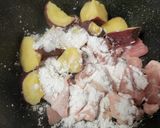 薩摩芋と鶏もも照り焼き♪弁当♪正月明け作り方1写真