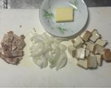 厚揚げとベーコンのガリバタチーズ焼き作り方1写真