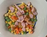 全てレンジ簡単梅タルタル味オムライス弁当作り方1写真