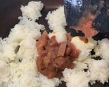 残り物アレンジ!鶏むね赤ワイン煮ドリア✨作り方3写真