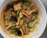 肉無チクワクリーミー洋風坦々麺味野菜炒め作り方16写真