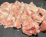 豚肉と茄子・ズッキーニのごまポン酢炒め作り方2写真