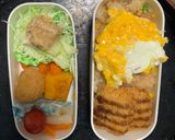 レンジ簡単味噌焼きそば味オムライス弁当作り方17写真