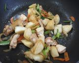 かぶと鶏肉の中華炒め作り方4写真