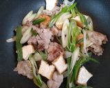 今日の夕飯！野菜料理豚肉厚揚げ回鍋肉中華作り方9写真