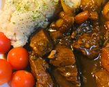 出汁カレー●煮込みポークチーズカレー作り方4写真