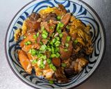 牛すじ玉子とじ作り方6写真