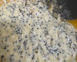 栄養満点💯黒ゴマとチーズのホットケーキ作り方2写真