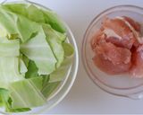 鶏肉とキャベツのマスタードクリームパスタ作り方1写真