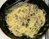 アサリの水煮缶とパクチーのパスタ作り方8写真