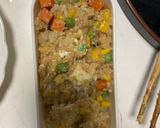 レンジ簡単洋風クリーミー牛丼味炒飯弁当作り方13写真