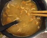 なめこの溶き卵味噌汁作り方2写真