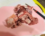 すき焼きのタレで牛すじの甘辛煮作り方1写真