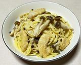 舞茸と鶏むね肉のクリームパスタ作り方10写真
