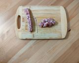 飴色玉ねぎと粗挽きソーセージのピザ作り方5写真