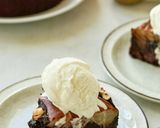 洋梨とヘーゼルナッツのチョコレートケーキ作り方10写真