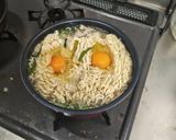 鍋1つで、オクラ入り豚ニラ塩ラーメン作り方5写真