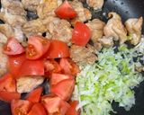 鶏肉とトマトのネギ味噌焼き♪作り方5写真