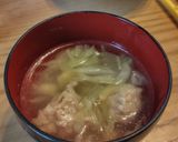 キャベツと鶏団子のスープ作り方4写真