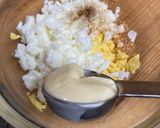 茗荷の甘酢漬け入りタルタル 鯵フライ添え作り方3写真