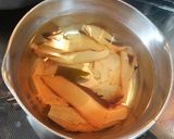 青とろ茄子入りスープ餃子 　甘い野菜の出汁作り方2写真